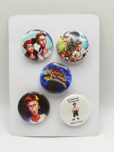Monkey island button - island, badges